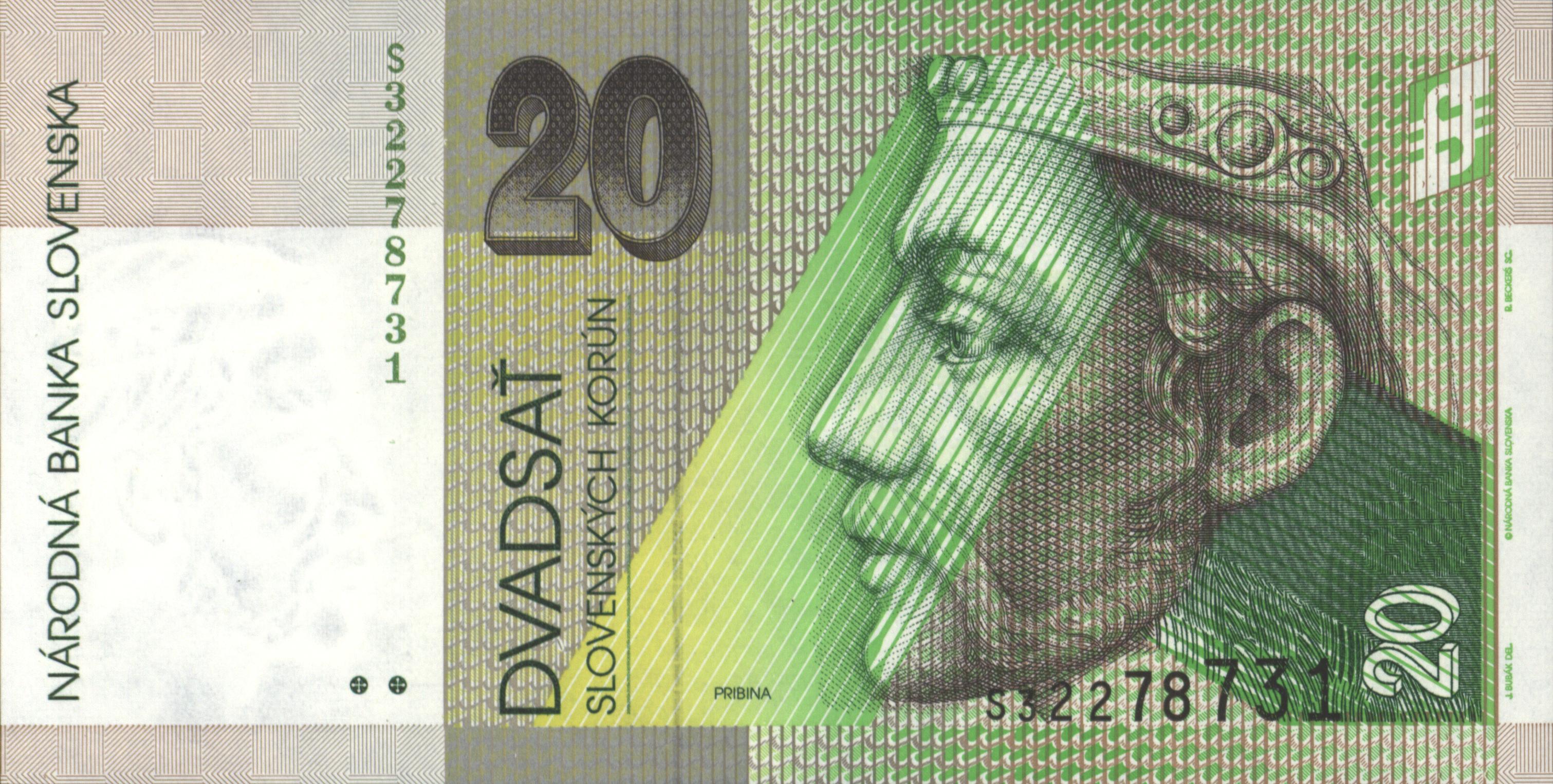 Slowakije  P20 20 Korun (Dvacet) 2004