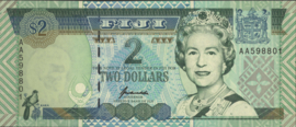 Fiji  P96 2 Dollars 1996