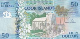 Cook Islands  P10.a 50 Dollars 1992 (No date)