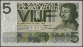 Nederland  PL22.d1.R 5 Gulden 1966 REPLACEMENT VAN INVULSERIE