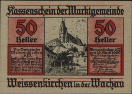Oostenrijk - Noodgeld - Weissenkirchen KK: 1158 50 Heller 1920