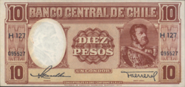 Chile P120.a 10 Pesos 1958
