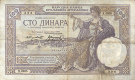 Joegoslavië P27.b 100 Dinara 1929