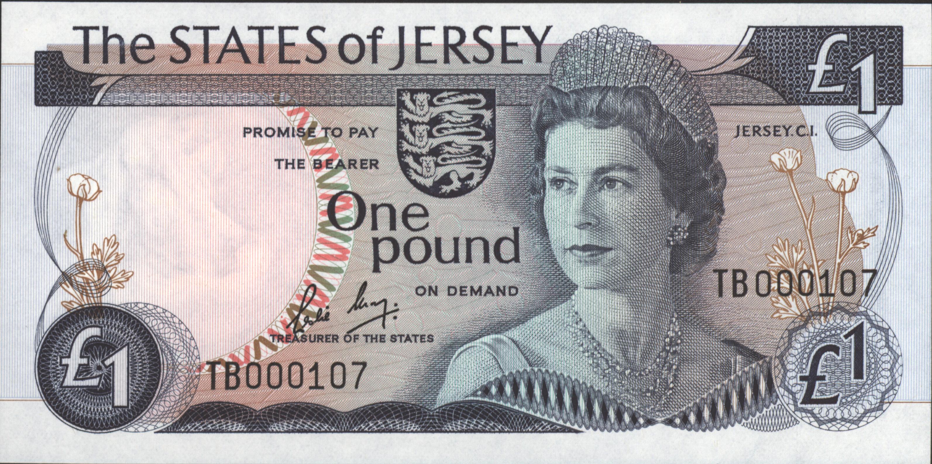 Jersey  P11.a 1 Pound 1976-88 (No date)