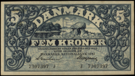 Denemarken  P30.h 5 Kroner 1942