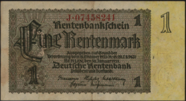 Germany P173/Pick-Rixen: 168 / Ros.166 1 Rentenmark 1937