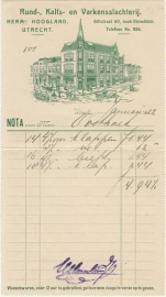 Netherlands, Utrecht, Invoice, Herms Hoogland, 1922