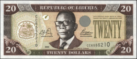 Liberia  P28 20 Dollars 2003