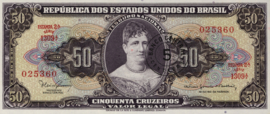 Brazilië P184.a 5 Centavos on 50 Cruzeiros 1966-67 (No date)