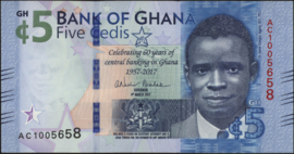 Ghana  P43 5 Cedis 2017