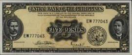 Philippines P135 5 Pesos 1949