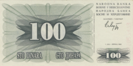 Bosnië-Herzegovina  P13 100 Dinara 1992