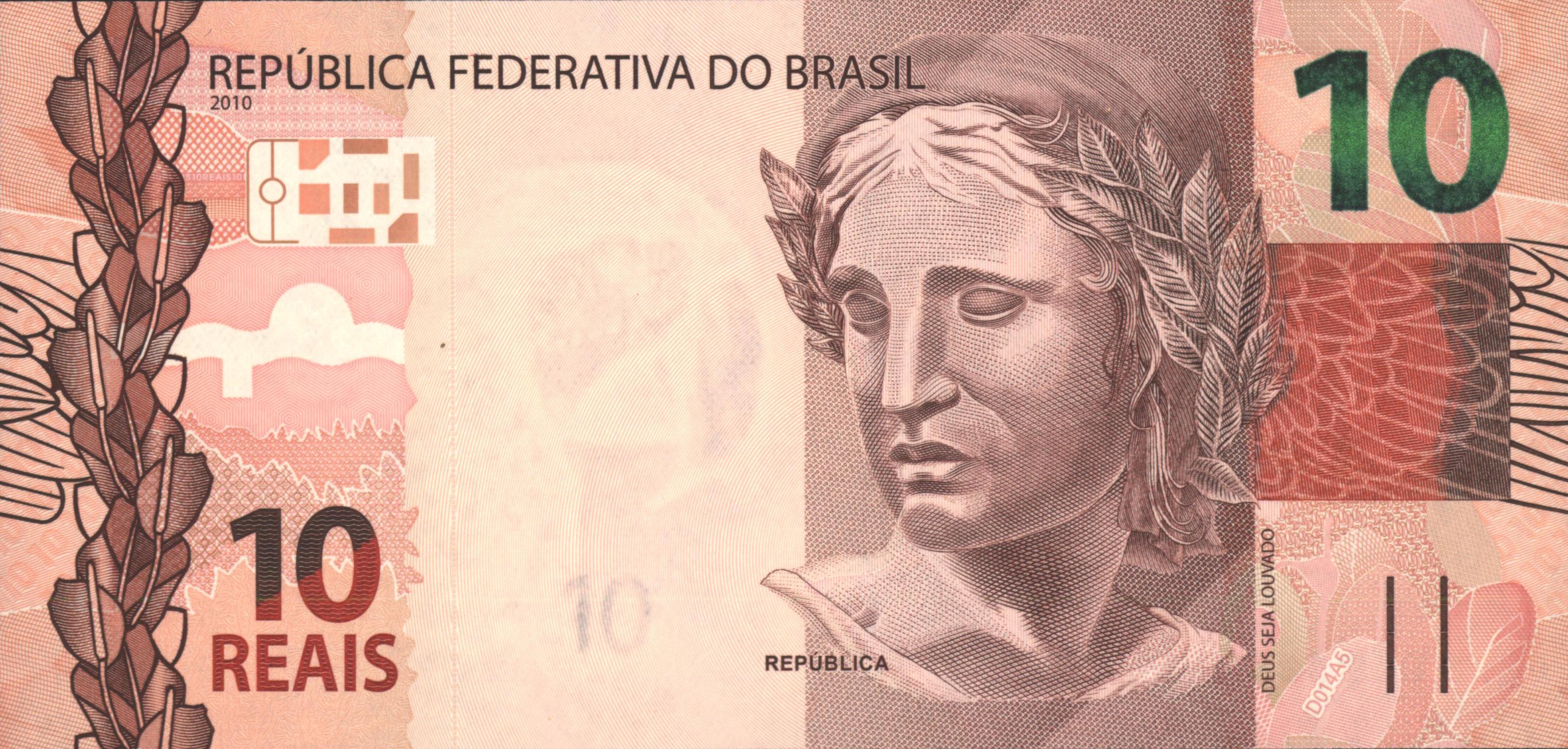 Brazilië P254 10 Reaís 2010