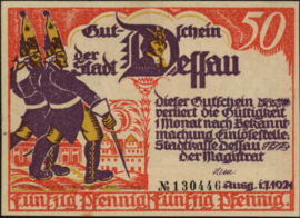 Germany - Emergency issues - Dessau Grab.: 266 50 Pfennig 1921