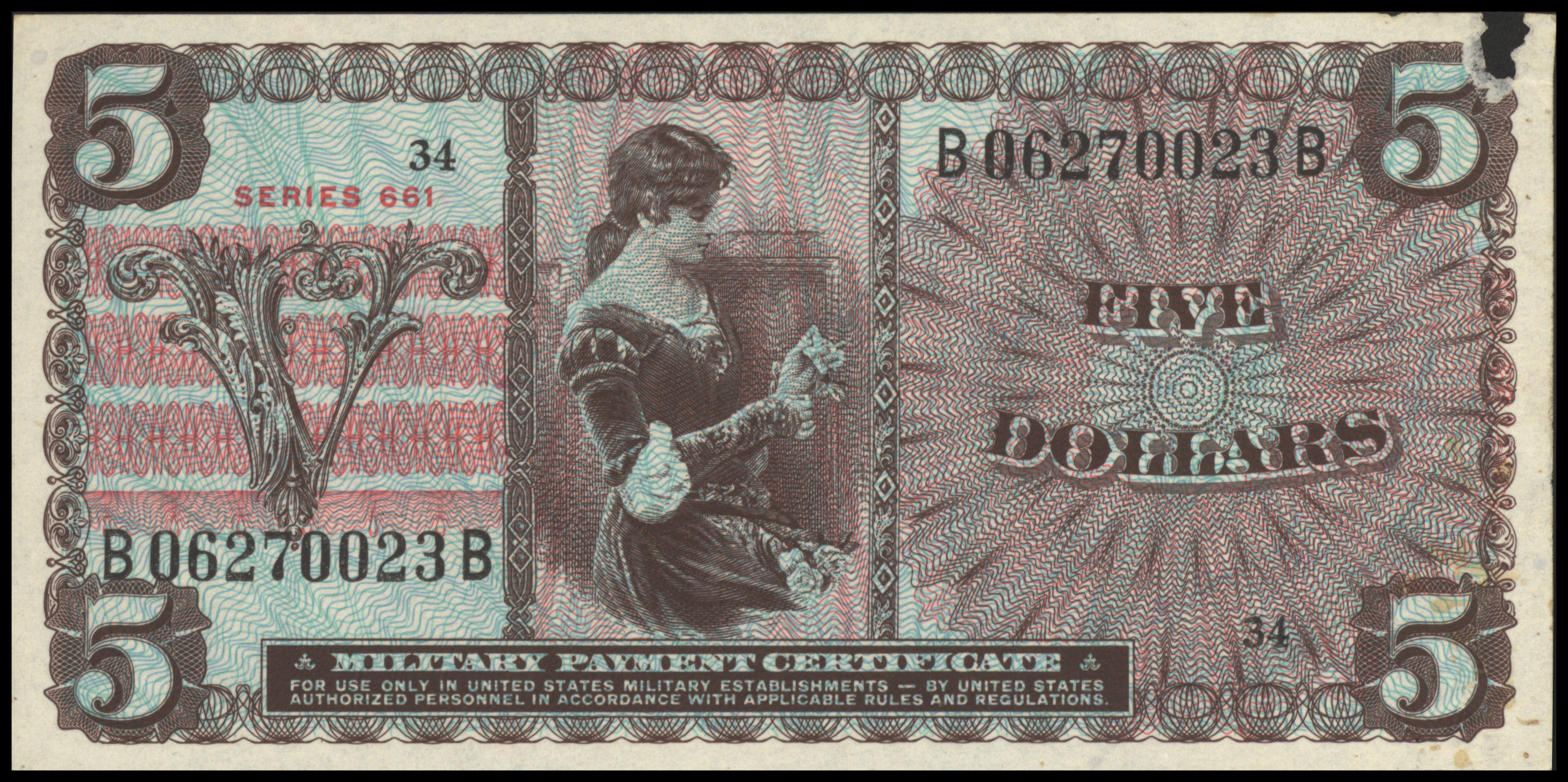Verenigde Staten van Amerika (VS)  PM69 5 Dollars 1968