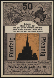Duitsland - Noodgeld - Friedland Grab.: 392 50 Pfennig 1922