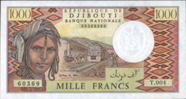 Djibouti  P37.e 1,000 Francs 1979 (No date)