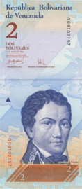 Venezuela  P88.a 2 Bolivares 2007