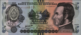 Honduras  P98 5 Lempiras 2016