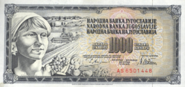 Yugoslavia  P92.c 1,000 Dinara 1978