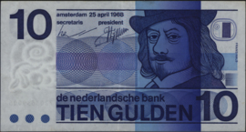 Netherlands  PL47 10 Gulden 1968