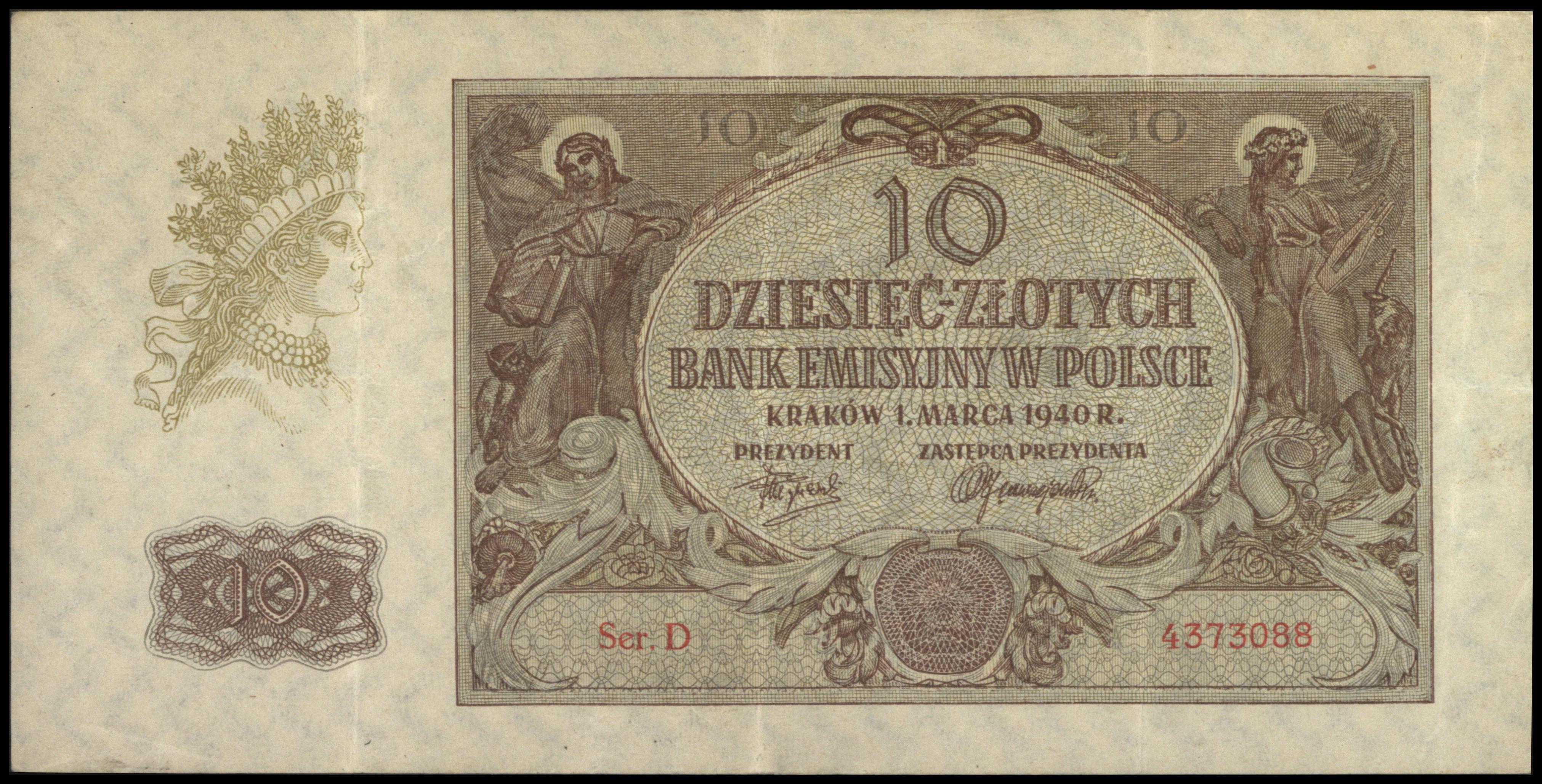 Polen  P94 10 Zlotych 1929