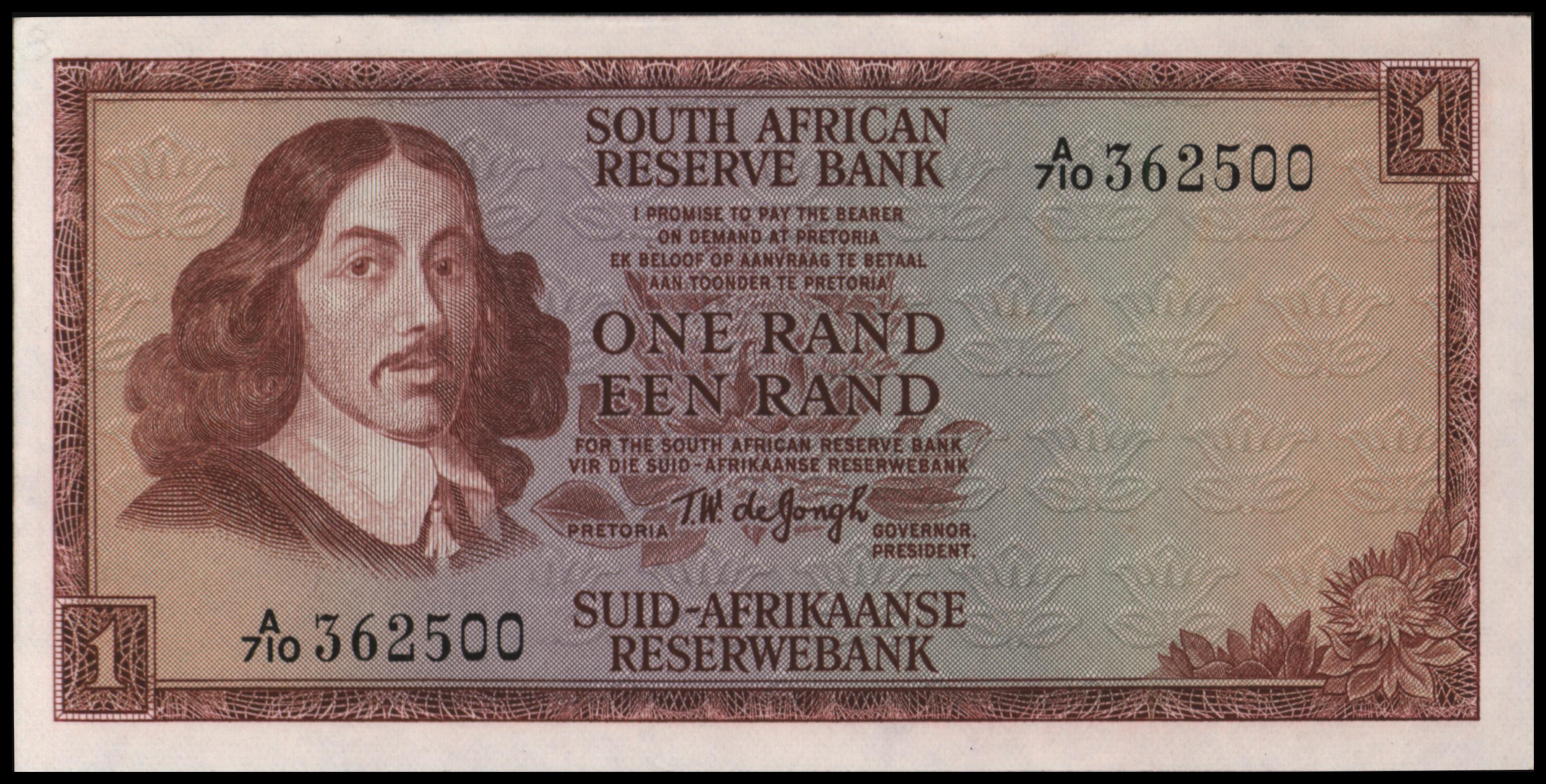 Zuid Afrika P109.b 1 Rand 1966-'67 (No date)