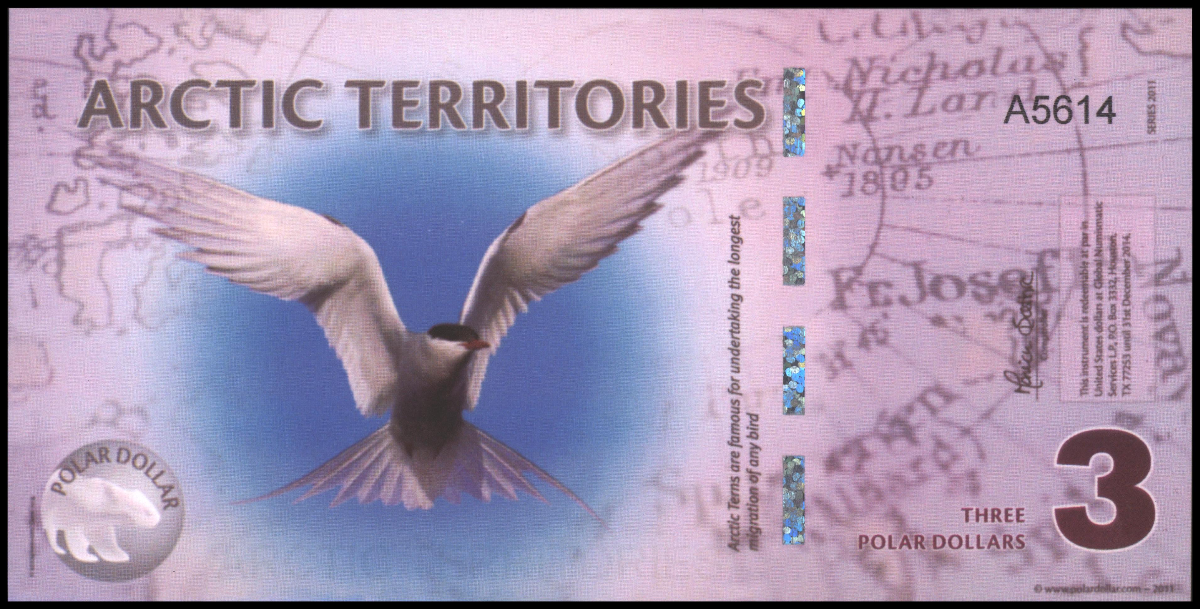 Arctic territories   FANT-ARC3 3 Dollar 2011