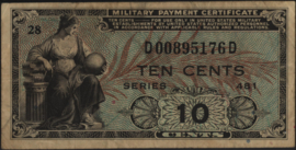 United States of America (USA)  PM23 10 Cents (19)48 (No date)