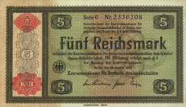 Germany - Wertpapiere und Gutscheine P207 5 Reichsmark 1933