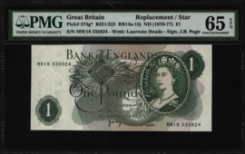 Great Britain / UK P374 1 Pound 1970 REPLACEMENT PMG65 EPQ