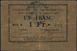 Frankrijk - Noodgeld - Brunemont JPV-59.441 1 Franc 1914