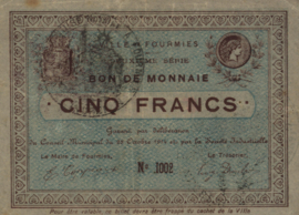 France - Emergency - Fourmies JPV-59.1099 5 Francs 1914