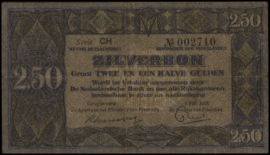 Nederland - Zilverbon  PL12.a3 2½ Gulden 1918