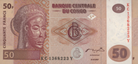 Congo Democratic Republic (Kinshasa)  P97 50 Francs 2007