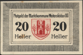 Oostenrijk - Noodgeld - Weitersfelden KK. 1165 20 Heller 1920
