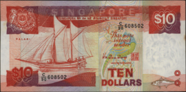 Singapore P20 10 Dollar 1988 (No date)