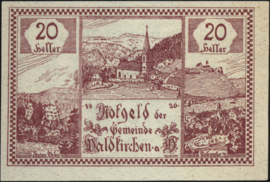Oostenrijk - Noodgeld - Waldkirchen am Wesen KK. 1133 20 Heller 1920