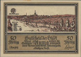 Duitsland - Noodgeld - Auma  Grab/Mehl.:55.5.a1 50 Pfennig 1921