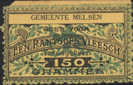 België - Noodgeld - Melsen   NL0.Blauw op geel 150 Grammen 1914-'18 (No date)