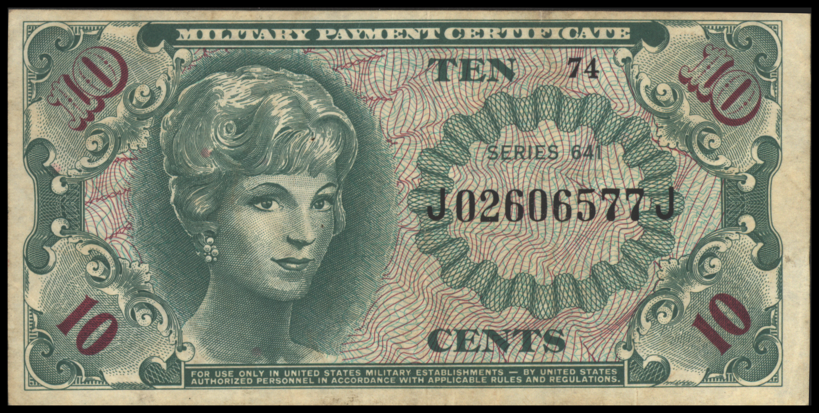 Verenigde Staten van Amerika (VS) - Military Payment Certificate PM58 10 Cents (19)64