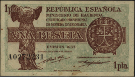 Spain  P94 1 Peseta 1937