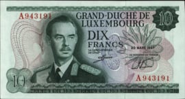 Luxembourg  P53 10 Francs 1967