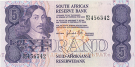 South Africa P119.c 5 Rand 1978-94 (No Date)