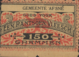 België - Noodgeld - Afsné   NL0.Rood op Chamois 150 Grammen 1914-'18 (No date)