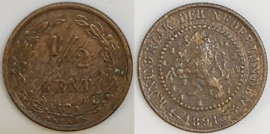Netherlands Sch.999 ½ Cent 1891