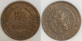 Nederland Sch.999 1/2 Cent 1891