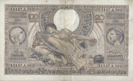 Belgium P107.4 100 Francs / 20 Belgas Model 1933