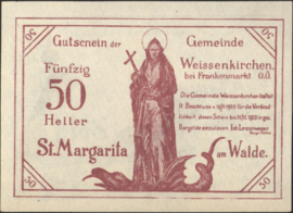 Oostenrijk - Noodgeld - Weissenkirchen KK. 1157.I.e 50 Heller 1920