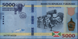 Burundi  P53/B239 5.000 Francs 2018